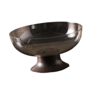 Imagem de Ioensy Fruteira decorativa com pedestal, peça central de mesa moderna e elegante, cesta de frutas e tigelas decorativas para sala de estar hotel, Preto