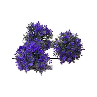 Imagem de kit 3 mini planta artificial meia (Kit 3 roxo)