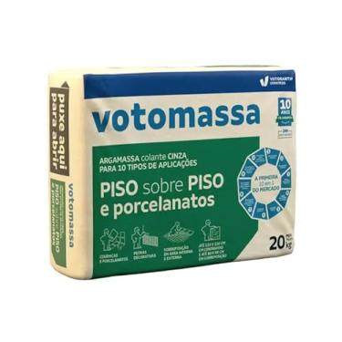 Imagem de Argamassa Porcelanato Cinza 20kg Piso Sobre Piso Interno e Externo Votomassa