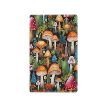 Imagem de Blueangle Placa de parede decorativa de capa em branco, tamanho padrão, 1 gangue, aquarelas, cogumelos, capa de interruptor para quarto de escritório em casa, 4,53 x 2,76 polegadas (49)