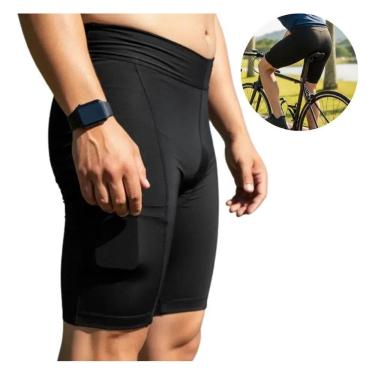 Imagem de Bermuda Ciclismo Forro Gel Pazani: Conforto & Perf - Preto G