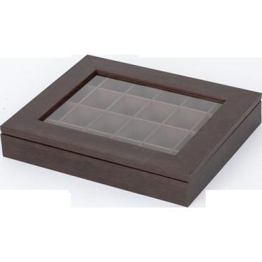 Imagem de Caixa Porta Cápsula de Madeira - Capacidade 20 Cápsulas Três Corações ou Nespresso - Cor: Tabaco