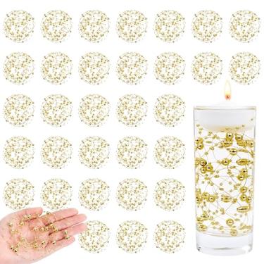 Imagem de NUKAYAI 30 peças de contas flutuantes artificiais para vasos de mesa de centro, cordão de pérolas flutuantes falsas para enchimento de vasos, decoração de mesa de casamento, festa de Natal, enchimento
