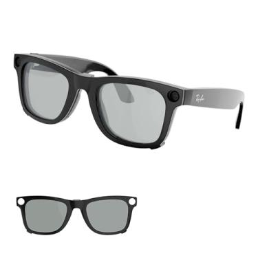 Imagem de Clipe polarizado para óculos Ray-Ban Meta Wayfarer e Gen 2 (RW4008) para descoloração para óculos Meta Wayfarer Gen 2, Cinza claro