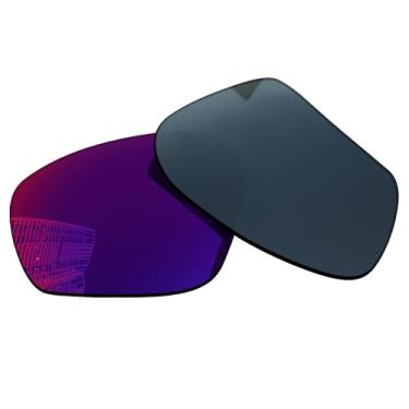Imagem de Acefrog Lentes de reposição polarizadas de 1,5 mm para óculos de sol Oakley Field Jacket OO9402 64 mm, material atualizado, resistente a impactos - espelhado polarizado Midnight Sun - 1,5 mm