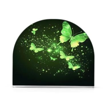 Imagem de Qilmy Porta-guardanapos borboleta verde do dia de São Patrício para mesas - porta-guardanapos para cozinha, porta-guardanapos de mesa, porta-guardanapos de coquetel, porta-guardanapos moderno