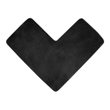 Imagem de DimyFew Tapete de Banho Como Tapete de Chuveiro de Canto em Forma de L E Revestimento de Piso Tapete de Banheiro Antiderrapante Tapete de Banheiro Macio para, Preto