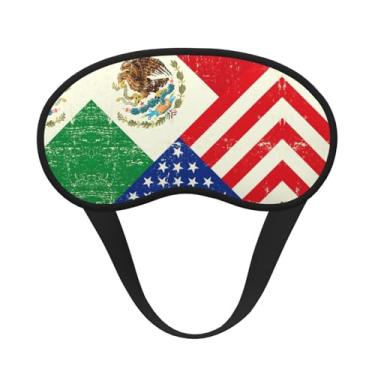 Imagem de Máscara de dormir blackout com estampa de bandeira mexicana americana máscara de luz macia para dormir meditação viagem ioga