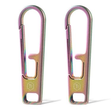 Imagem de KeyUnity KA54 Titanium Zipper Pull Replacement – Abas leves com zíper para mochilas, bagagens, jaquetas e bolsas – resistente à ferrugem, kit universal e de reparo rápido (pacote com 2)