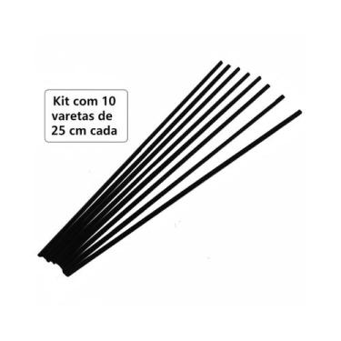 Imagem de Kit Varetas fibra sens feltro preta 25cm10un - Importado