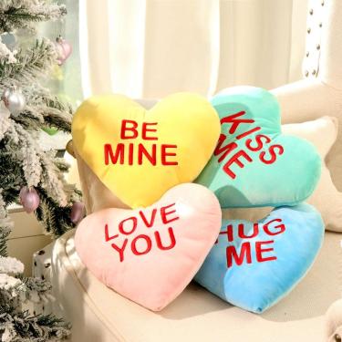 Imagem de Almofadas em forma de coração para decoração de dia dos namorados Bunny Chorus Love