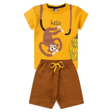 Imagem de Conjunto Infantil Menino Algodão Premium Macaco Kangulu-Masculino