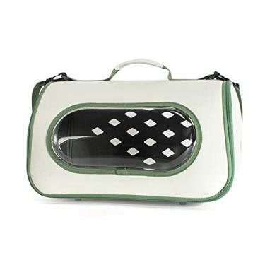 Imagem de Porta-gato Pet Sling com Buracos Respiráveis Janela Transparente Sacolas de Viagem para Pets Coleira Fechamento Zíper Alça Superior Cinto Ombro Ajustável Wear- Feet
