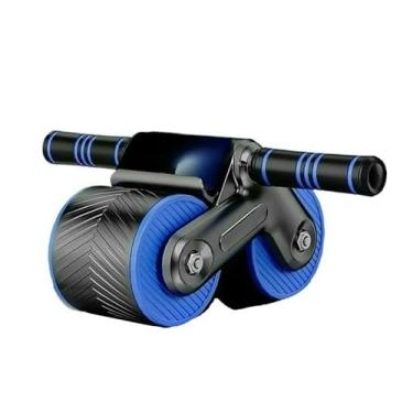 Imagem de Profissional 2 roda abdominal para fortalecer o treinamento de força abdominal para exercitar o corpo para uso doméstico(AZUL ESCURO)
