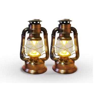 Imagem de Kit 2 Lampião Hoyle Games Led Iluminação Branca E Amarela