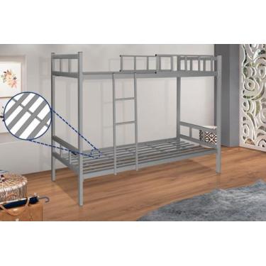 Imagem de Beliche inteira de aço e ferro reforçada Gaspari Móveis 0,80 - B GASPA