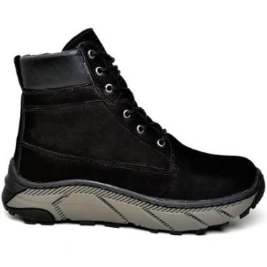 Imagem de Bota SapatoFran Adventure Couro Cano Alto Cadarço Nobuck Coturno Masculina-Masculino