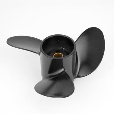 Imagem de JSPROP Hélice de barco de popa de alumínio 7,8 x 8 para motores Tohatsu e Mercury 4-6HP, 12 dentes estriados, 3R1W64516-0, compatível com Tohatsu & Mercury 4HP 5HP 6HP, RH