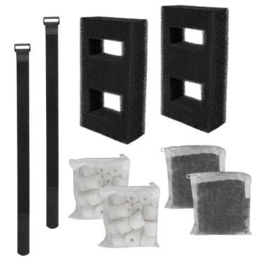 Imagem de Filtro de aquário Medeia para Fluval SPEC, EVO, Betta e Flex Desktop Aquarium Series - Acessórios para aquário de peixes incluem 2 refis de filtro de carbono, 2 filtros de espuma A1376, 2 anéis de