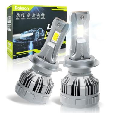 Imagem de Kit Ultra Lâmpada LED Daskan Farol H7 H11 HB3/9005 HB4/9006 36000LM 6500K Branco Frio, 2 Lâmpadas 100W Super Brilho, IP68, 12-24V (H7)