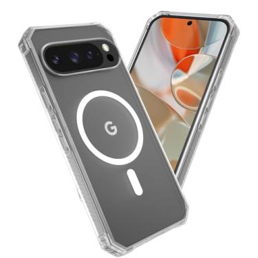 Imagem de Caka Capa translúcida para Google Pixel 9 Pro [compatível com MagSafe], proteção magnética de camada dupla