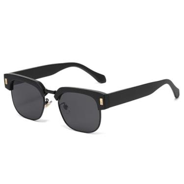 Imagem de Óculos de Sol UV400 - Estampa de Leopardo Punk Metálico para Homens e Mulheres, Esportes ao Ar Livre, Corrida e Ciclismo, Preto