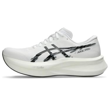 Imagem de ASICS Tênis de corrida masculino Magic Speed 4, Branco/preto, 38