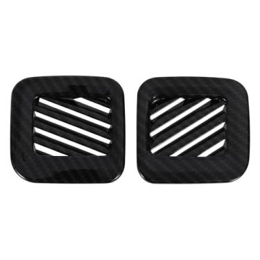 Imagem de TUCKBOLD Moldura de cobertura de ventilação de saída de ar condicionado para painel de instrumentos Ford Maverick 2022-2025 (lado esquerdo direito) fibra de carbono preto 2 peças