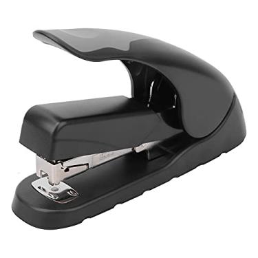 Imagem de Grampeador resistente, máquina de grampear livros, material de escritório com slot de agulha pop-up de um botão, ranhura de agulha reversível para encadernação de documentos, (Preta)