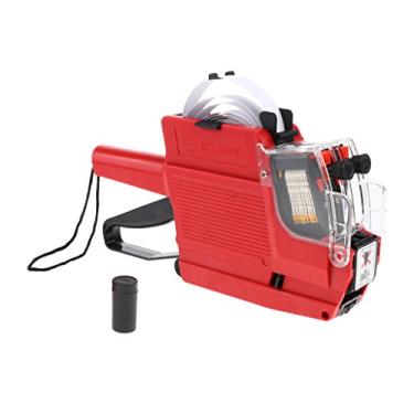 Imagem de Etiqueta MX-6600 com 10 dígitos e 2 linhas de preço para pequenas empresas, útil - vermelha