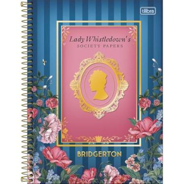 Imagem de Caderno Honey Bridgerton Universitário Espiral TILIBRA - 10M 160 Folhas (Lady Whistledown)