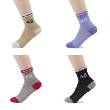 Imagem de Meia Infantil Menino Cano Longo Masculina  Kit com 12 pares - Mi Amore