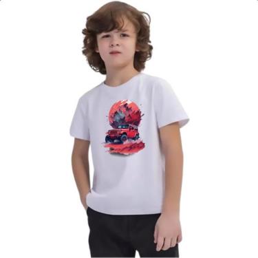 Imagem de Camiseta Infantil Jeep Vermelho Sunset Art, 12
