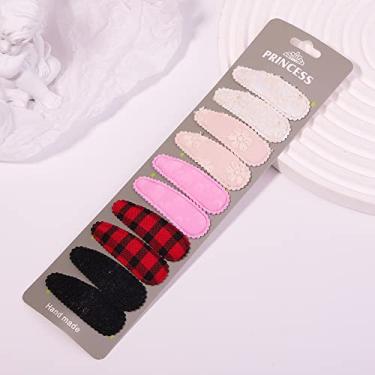 Imagem de 10 peças de grampos de cabelo para bebês meninas 5,5 cm estampa floral infantil infantil antiderrapante pequenos grampos de cabelo acessórios de presilhas de flores para bebês Gilrs (10 peças-K)