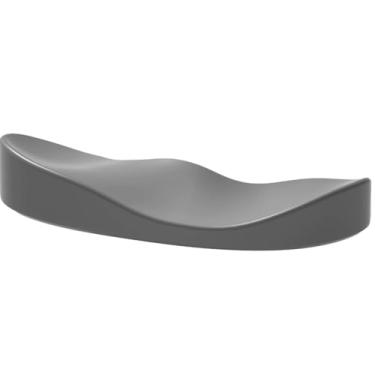 Imagem de Almofada ergonômica de apoio de pulso de espuma de memória para computador, laptop, trabalho de escritório, jogos de PC - design de furos de massagem - alívio da dor no pulso, cor cinza