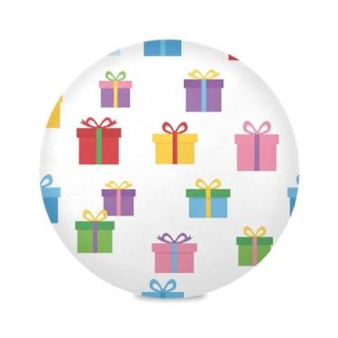 Imagem de Wassud Jogo americano com design de caixas coloridas para cozinha e jantar, tapetes laváveis e resistentes ao calor, decoração de mesa 39 cm