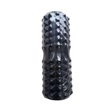 Imagem de Rolo de Massagem Foam Roller Liberação Miofascial EVA | Massageador Muscular para Yoga, Pilates e Pós-Treino(Preto)