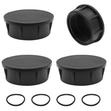 Imagem de YuGtcen Pacote com 4 capas de cabeça de irrigação compatíveis com irrigadores Hunter Pro Spray, capa de cabeça de spray ABS preta resistente a UV e vedações de anel de vedação de borracha nitrílica