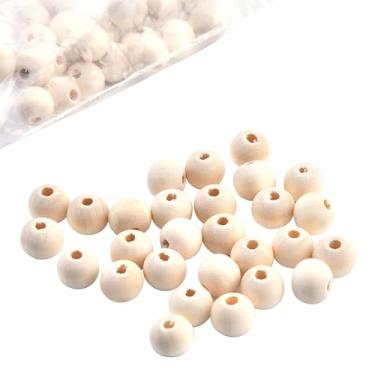 Imagem de ZJchao Contas de Madeira Redondas para Artesanato, 50 Peças, Cor de Madeira Natural, Fabricação de Joias, Decoração de Casa, Materiais de Artesanato Faça você Mesmo (10mm)