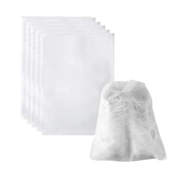 Imagem de Pacote com 8 bolsas de sapato para viagem respiráveis com cordão transparente bolsas de armazenamento essenciais de viagem presente, Branco, 12.6x19, Simples