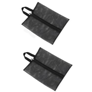 Imagem de Pacote com 2 bolsas de malha para viagem, respirável, lavável, organizador de sapatos com alça para praia, academia, natação, esportes, Hei, Casual