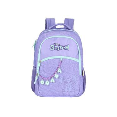 Imagem de Mochila Stitch De Costas Disney Escolar Kids Meninas Passeio, Roxo