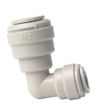 Imagem de Cotovelo macho 1/10.2 cm 3/20.3 cm 1/5.1 cm conector de encaixe rápido POM para filtro de purificador de água de aquário RO sistema de osmose reversa (12,7 mm-8 mm)