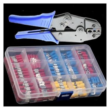 Imagem de 102/140/280/300/480/720 peças Conjunto de terminais de pressão a frio sortidos com alicate (480 peças e HS-30J)