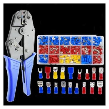 Imagem de 102/140/280/300/480/720 peças Conjunto de terminais de pressão a frio sortidos com alicate (330 peças e HS-30J)