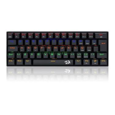 Imagem de Teclado Mecânico Gamer Redragon Lakshmi, Rainbow, Switch Black, ABNT2, Preto - K606R (PT-BLACK)-Unissex