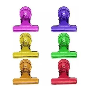 Imagem de 12 Peças Prendedor De Plástico Colorido Multiuso Para Papel Embalagens