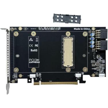 Imagem de Placa de vídeo SXM2 para PCIE placa adaptadora suporta Nwidia Tsela P100 V100 16GB 32GB com suporte