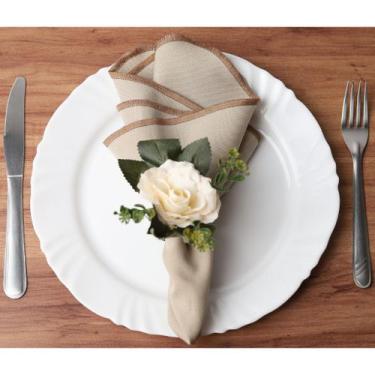 Imagem de Kit 50 Guardanapo De Tecido 35x35 Para Mesa Posta Casamento Buffet Eve