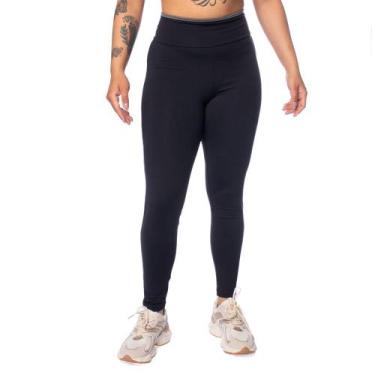 Imagem de Legging Feminina Estilo do Corpo Cintura Alta Preto/Cinza - Lojas Rada
